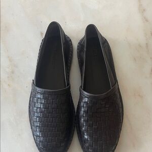 Cole Haan Men's Dark Brown Woven Leather Slip-Ons